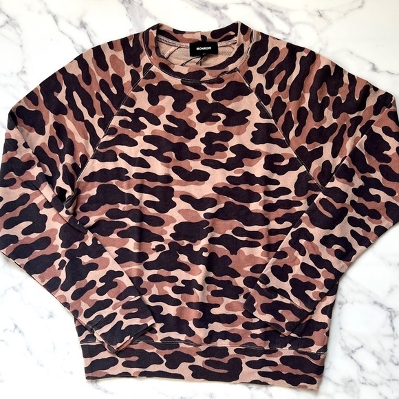 Monrow Tops - Monrow Desert Camouflage Print Sweatshirt Size XS NWT $149
